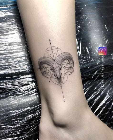 meaningful aries tattoo small|girly unique aries tattoo.